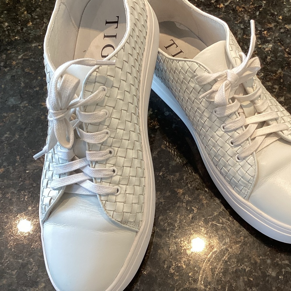 TIGER of Sweden White Woven Sneakers